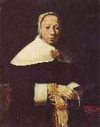 Johannes Vermeer Frauenportrat painting